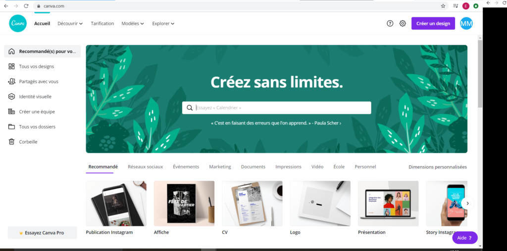 canva logiciel retouche photo gratuit