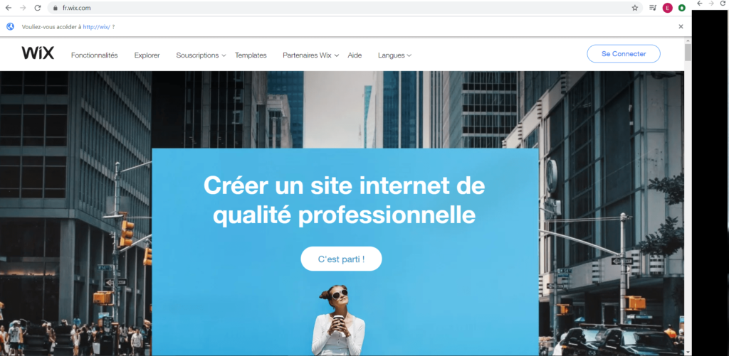 comment creer un site internet avec wix