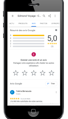 récupérer avis client google